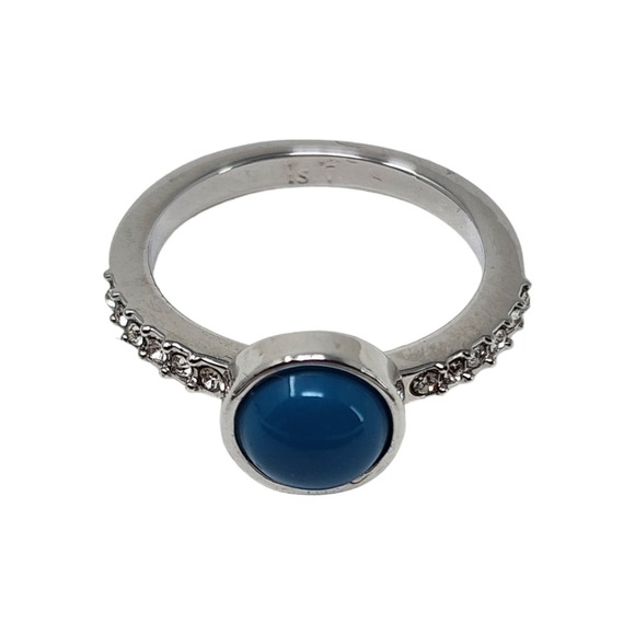 Lia Sophia Candy Dots Ring (Blue Raspberry) Silver, Resin, Cut Crystals - Size 7 - Picture 5 of 6